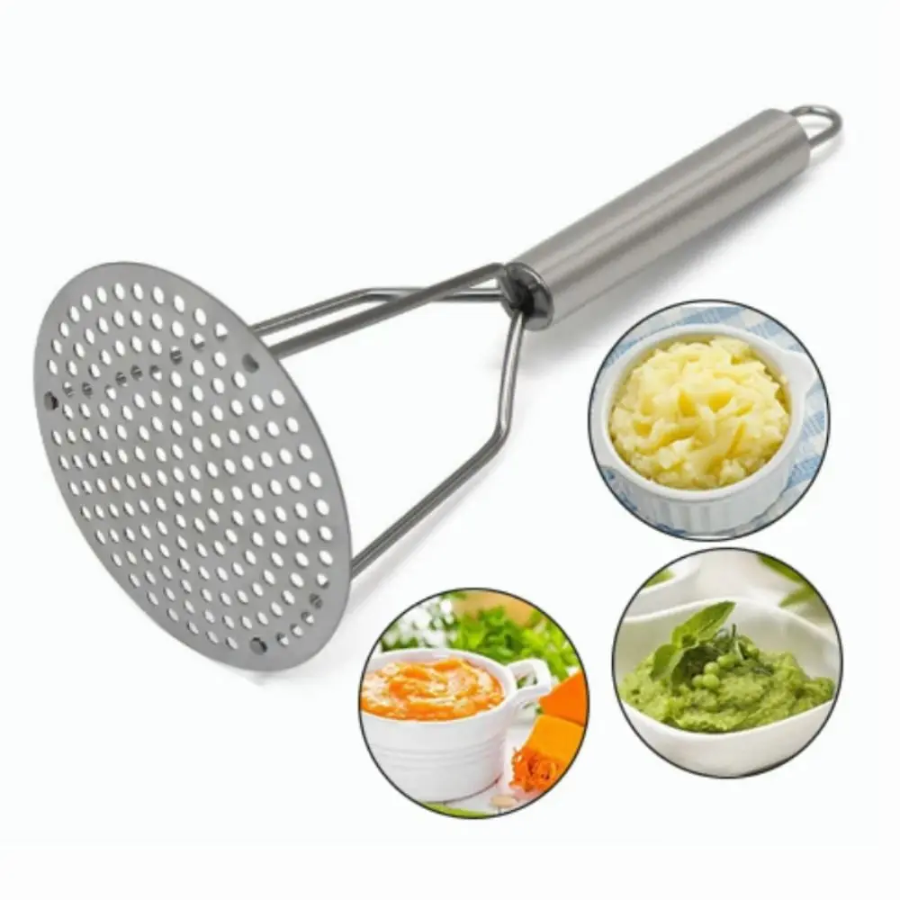 Stainless Steel Potato Masher Crush Vegetable Fruit Press Maker Vegetable Masher Kitchen Tool Gadget Kitchen Accessories