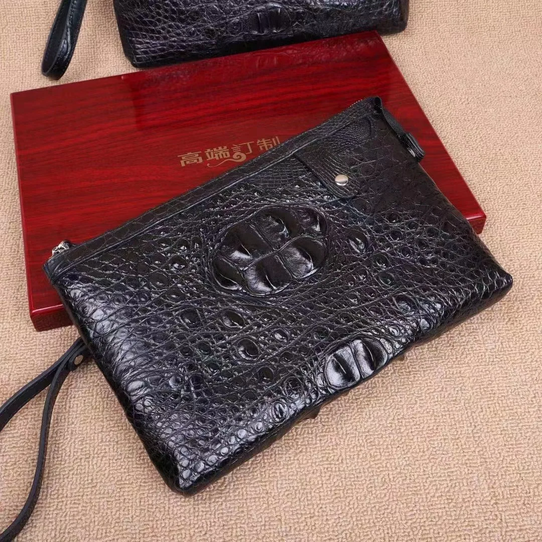 

2023 New Designer Luxury Crocodile Skin Men Wallets Business Genuine Leather Man Clutch Bag High Grade Lage Capacity Wallet 45