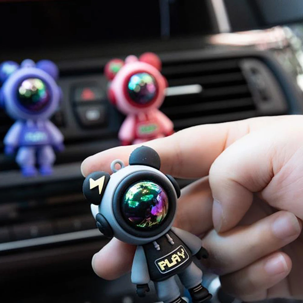 New  Violent Bear Doll Car Air Outlet Perfume Clip Cartoon Astronaut Car Aroma Diffuser Auto Air Freshener Aromatherapy