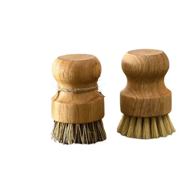 

Kitchen dish brush Wooden handle and sisal coconut Multifunctional cleaning tools kitchen scrubbing brush