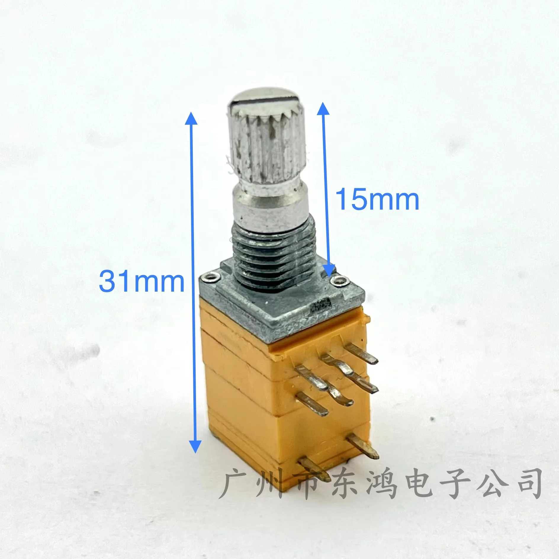 1 PCS Shengwei RK09 precision potentiometer duplex with switch B50K shaft length 15MM adjustable volume 8 feet