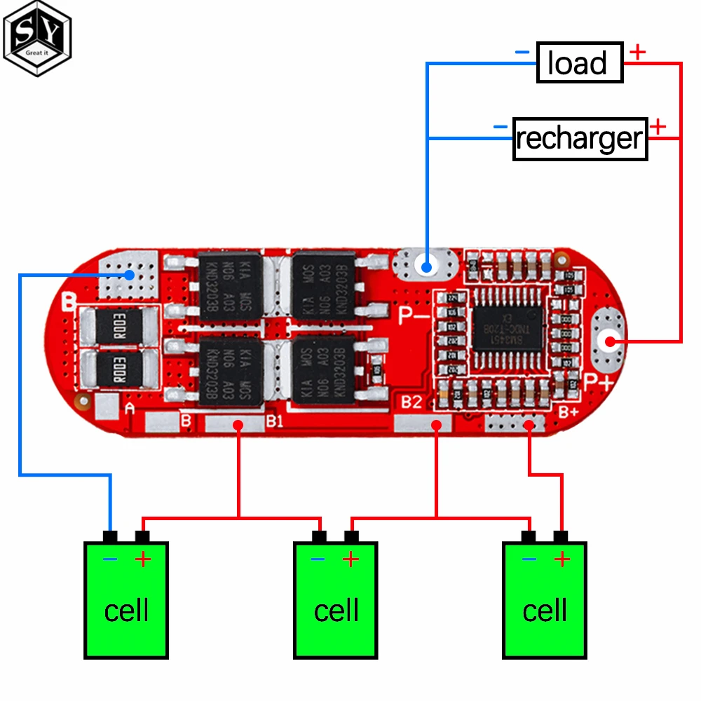 BMS 1S 2S 3S 4S 5S 10A 25A 18650 ลิเธียมไอออน ลิเธียมโพลิเมอร์ บอร์ดป้องกันวงจร โมดูล PCB PCM สำหรับชาร์จแบตเตอรี่