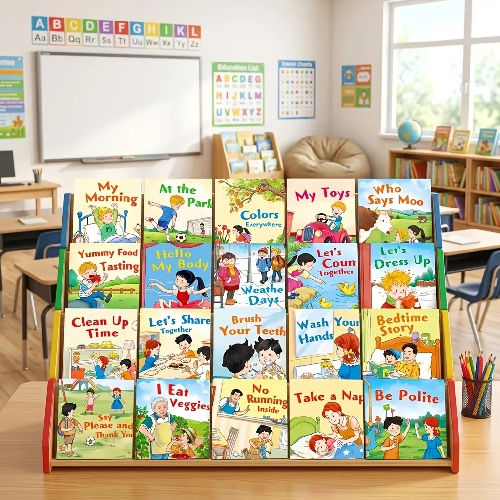 20pcs Mixed Set, Graded Reading Book Set for Children, Phased Reading Training. Suitable for Teaching Aids, Knowledge Expansion