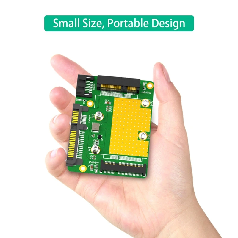 Doppia scheda adattatore SSD Msata a doppia SATA3 per PC desktop