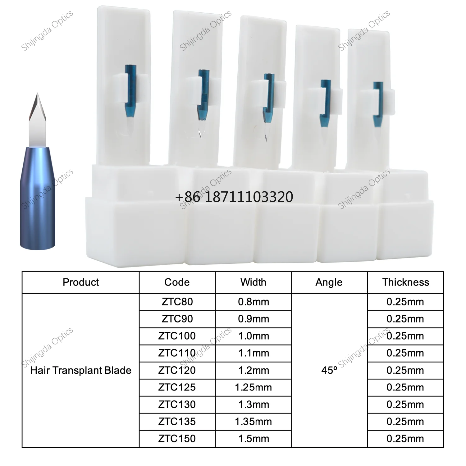 Output SJINGDA SJD-Y Fue Hair Transplant Sapphire Blades 60-degree and 45-degree Angles CE Certified Manual