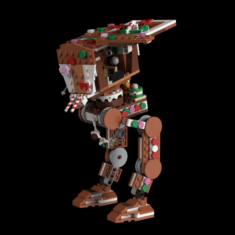 

MOC-238203 Пряники Космические войны серии Горячий фильм Рождественское издание космический корабль Строительный блок Креативная модель кирпича Развивающая игрушка