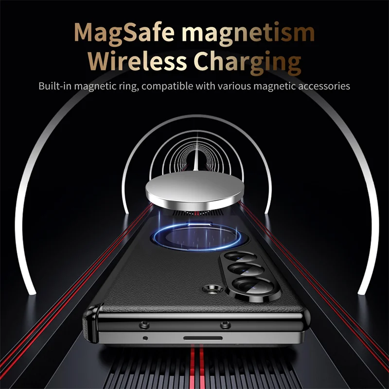 Magsafe Magnetic Hinge Case for Samsung Galaxy Z Fold 7 6 5 4 3 360 Full Protection Screen Glass Wireless Magnetic Holder Cover - Image 4