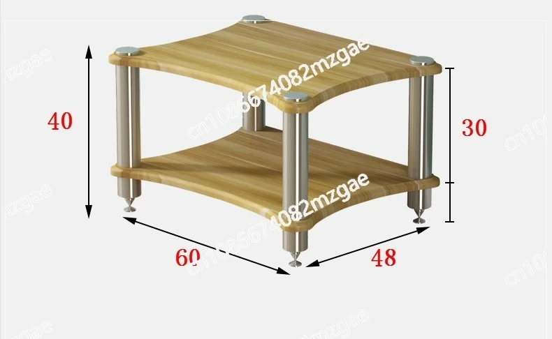 Solid wood metal frame multifunctional layered cabinet, amplifier rack, TV cabinet, storage CD speaker rack - view 3