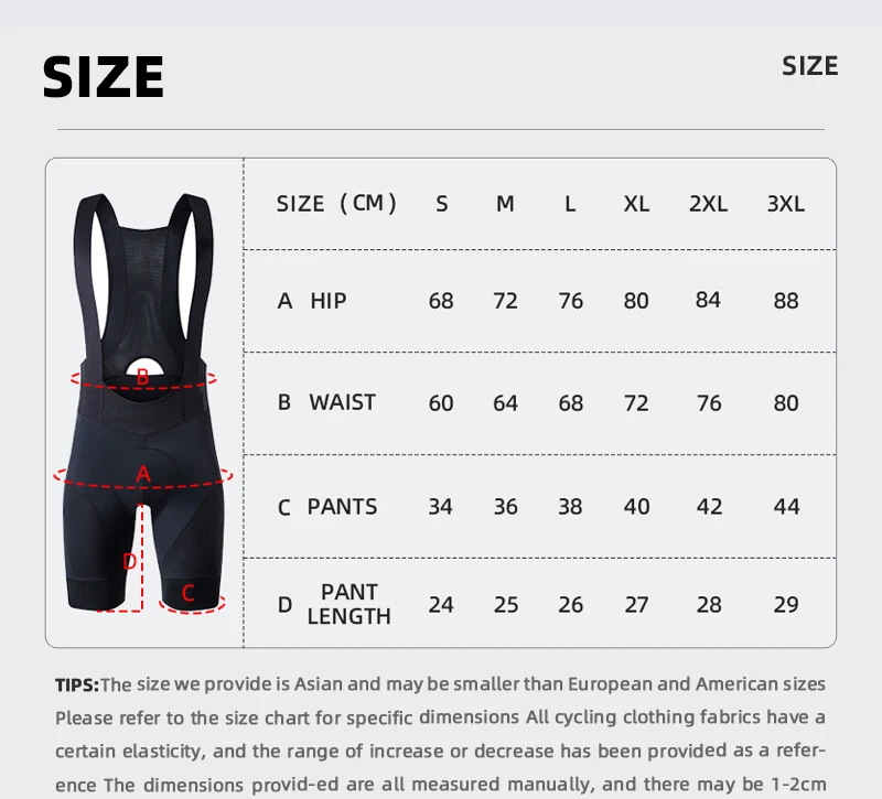 YKYWBIKE Herren Radsport-Trägerhose 8 Stunden Fahrkomfort Gepolsterte Fahrrad-Trägerhose Rennrad Sommer-Trägerhose Fahrrad-Trägerhosen – Detail 4