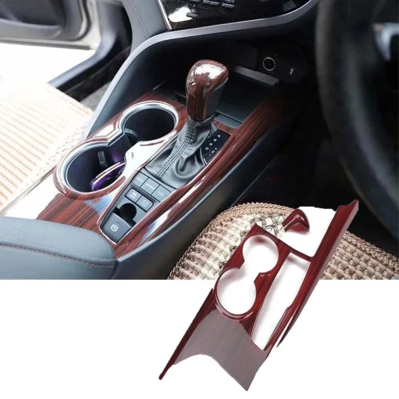 RHD For Toyota Camry 2018 2019 2020 2021 22 23 Interior Auto ABS carbonfiber wood gear shift panle cover gear shift knob cover