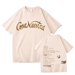 Retro Cotton Clothing Rauw Alejandro Cosanuestra Tshirts Unisex High Quality Tees New Summer O-neck Short Sleeve Tops Y2K Tshirt
