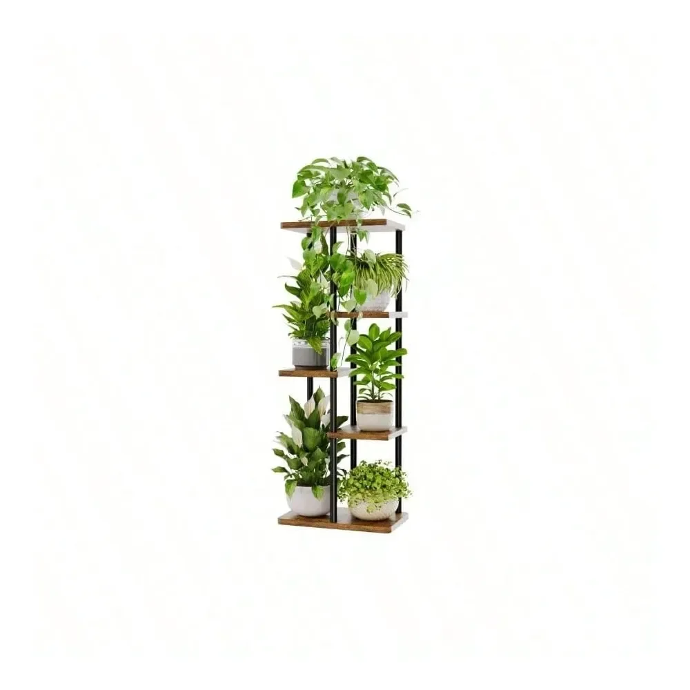 

Stand Indoor, Corner 4 Tier Metal Plant Shelf Multiple Plants, Tiered Flower Pot Stands Patio Garden Balcony Living Room Bedroo