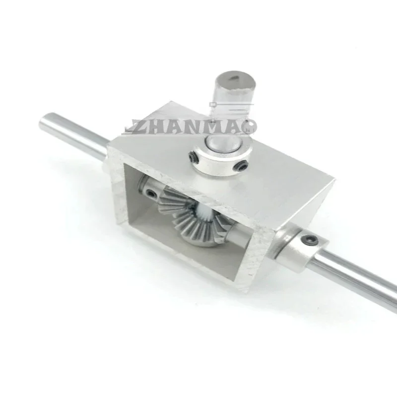 90 Degree Right Angle Transmission Directional Umbrella Gearbox Aluminum Frame Miniature Angle Converter 1:1
