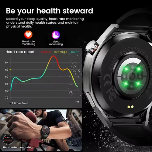Imagen 2 del producto Para Huawei WATCH GT5 Pro hombres Smartwatch NFC detección brújula deportes avanzados reloj inteligente girasol sistema GPS reloj de moda regalo