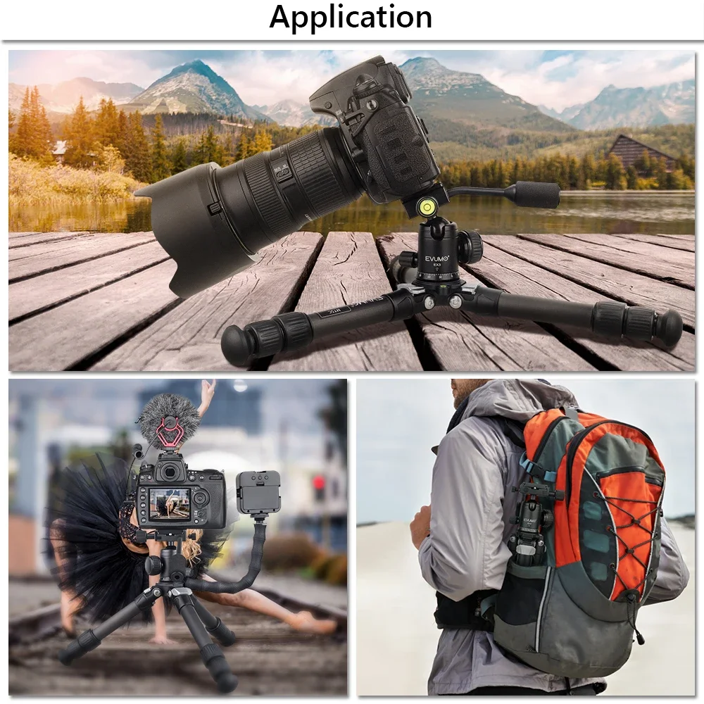 EVUMO Load 10kg MT5C Mini Tabletop Tripod 10-Layer Carbon Fiber Compact Desktop Tripod for Digital DSLR DV Video Smartphone New