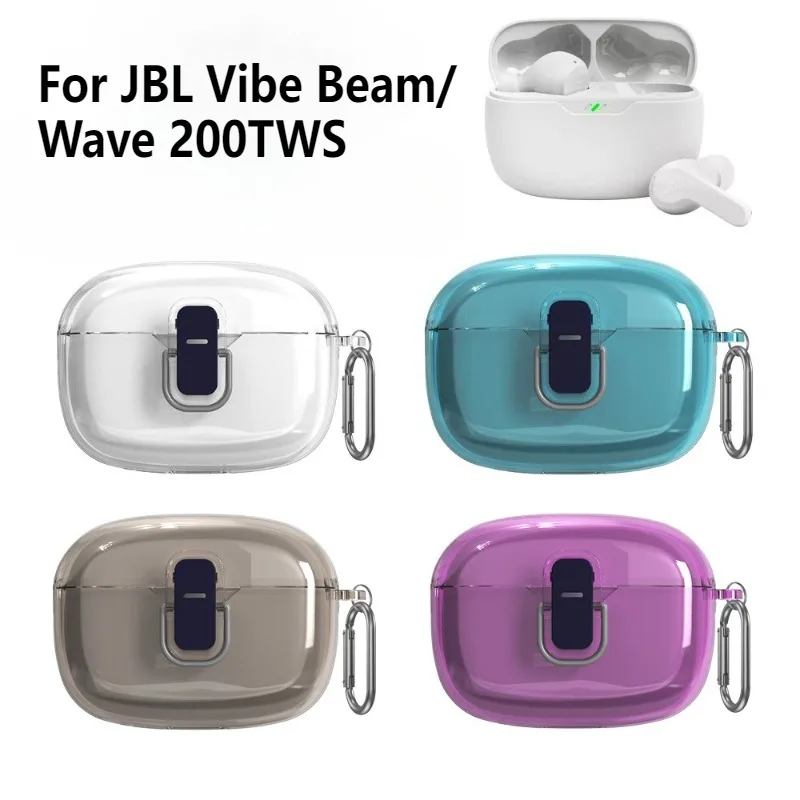 Custodia protettiva per JBL Vibe Beam/Wave 200TWS con gancio All Around Defense Custodia resistente ai graffi Custodia sicura