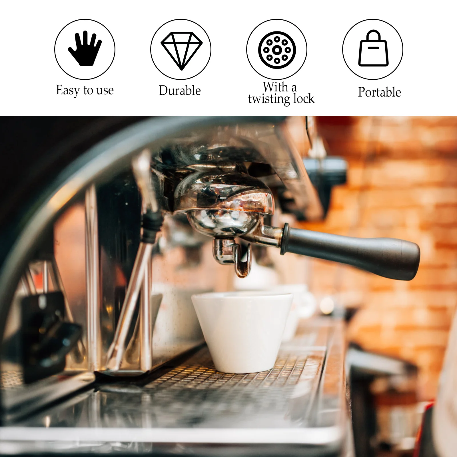 

Coffee Receiving Ring Aluminum Alloy Twist Lock Design For Most Coffee Makers Dosing Funnel Accessory Kitchen Bar Tool