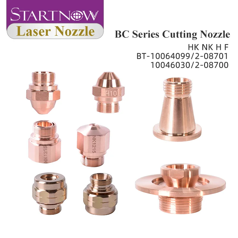 

Startnow Laser Nozzle HK NK Caliber 1.0-4.0mm Thread M10 Single Double Layer Cutting Nozzles For BT Fiber Laser Head