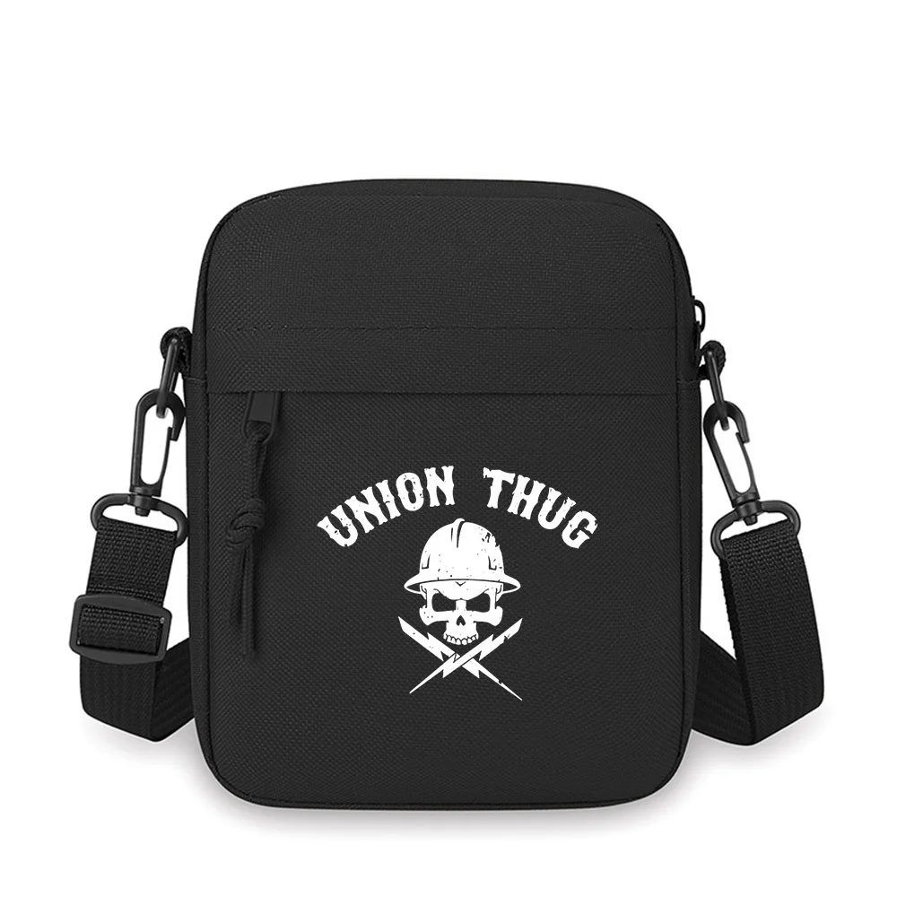 Skull crossed bolts hard hat Men Crossbody Bag Single Shoulder Women Cartoon Anime Film Printing Design Unisex
