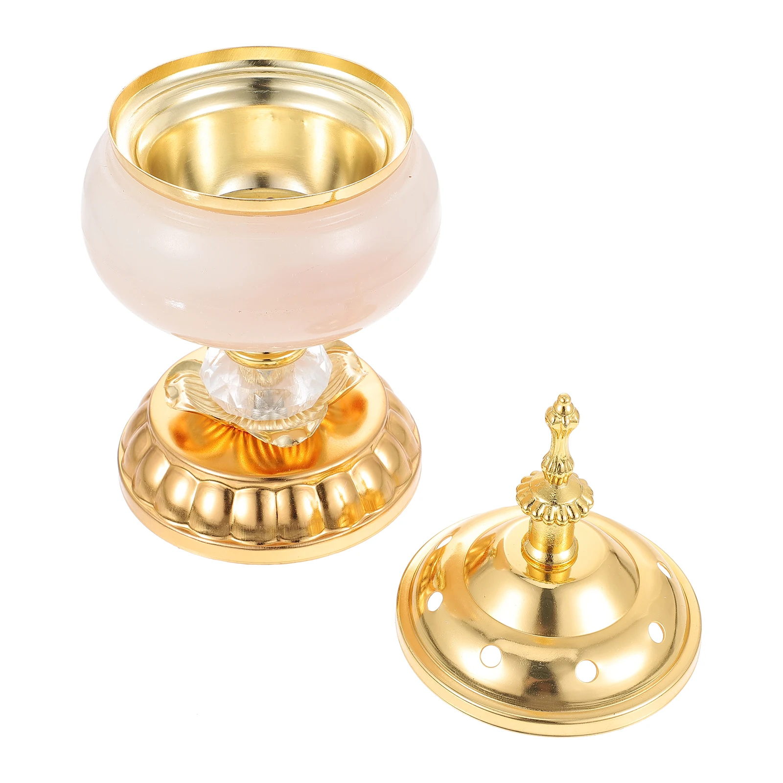 

Creative Iron Aroma Furnace Unique Home Temple Decoration Incense Burner Ornament Desktop Censer Craft For Office Yoga Living