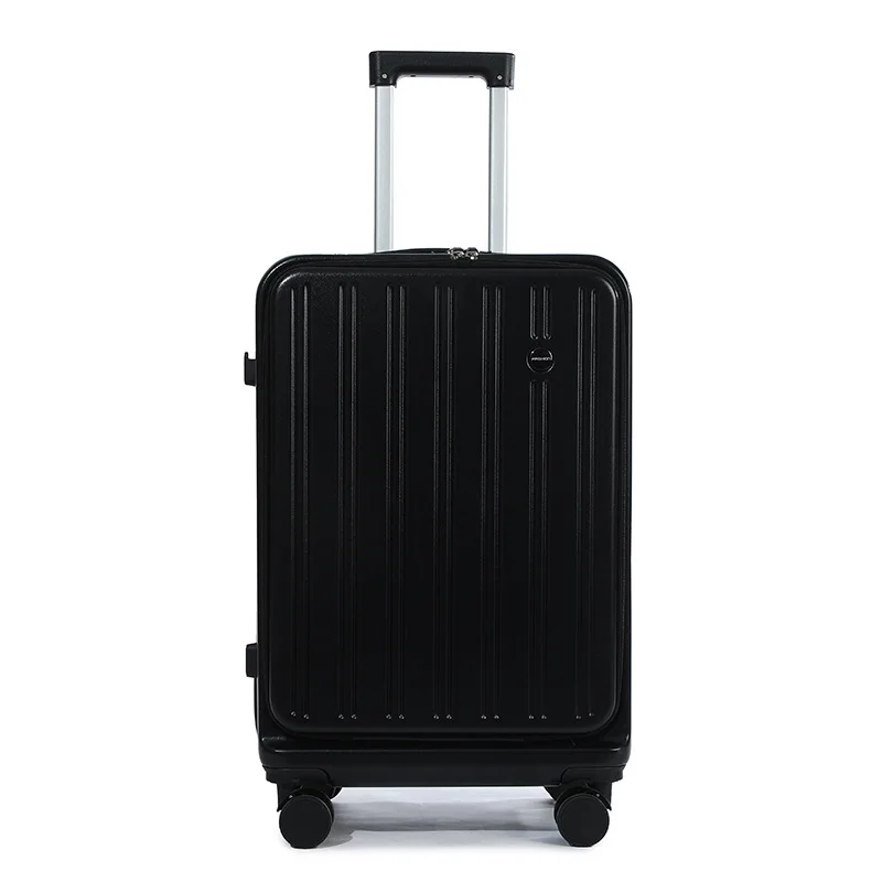 (008) Front opening luggage 20-inch cabin luggage new charging cup holder 24 multifunctional trolley case