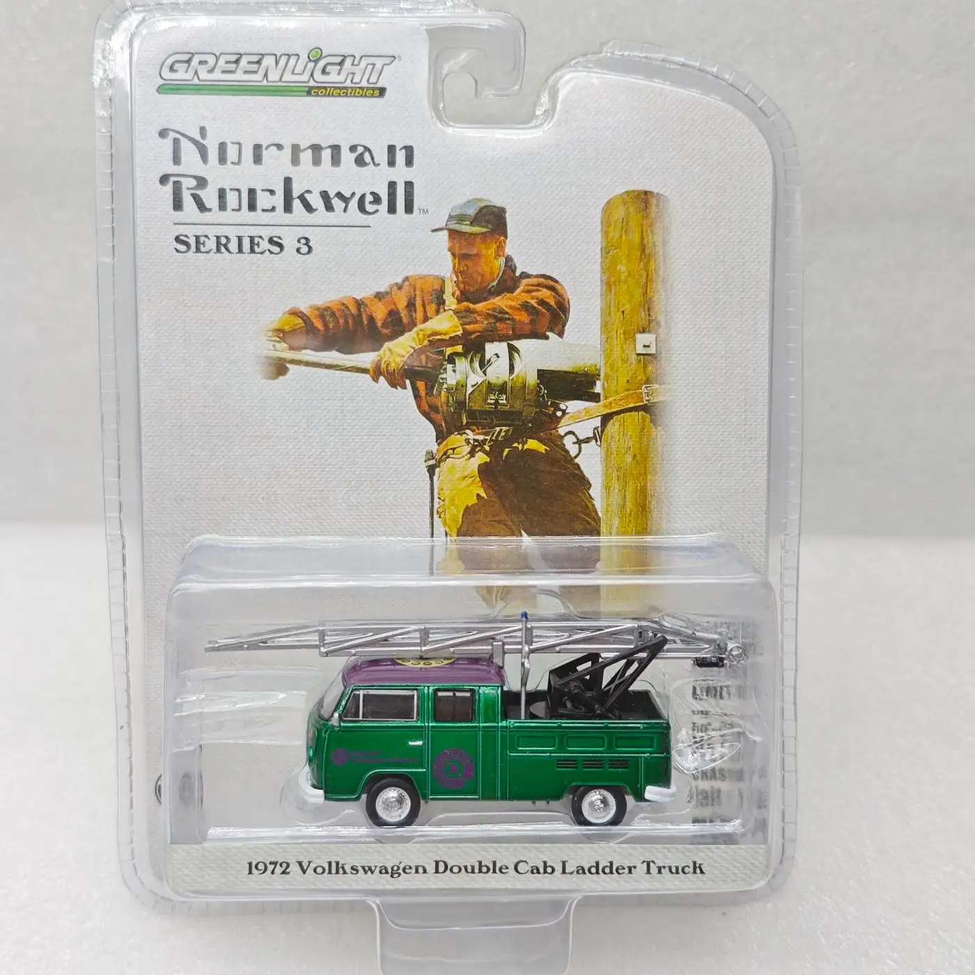 

GreenLight 1:64 1972 Volkswagen Double Cab Ladder Truck Alloy Mini Car Model Simulation Collection Display Toy Gift