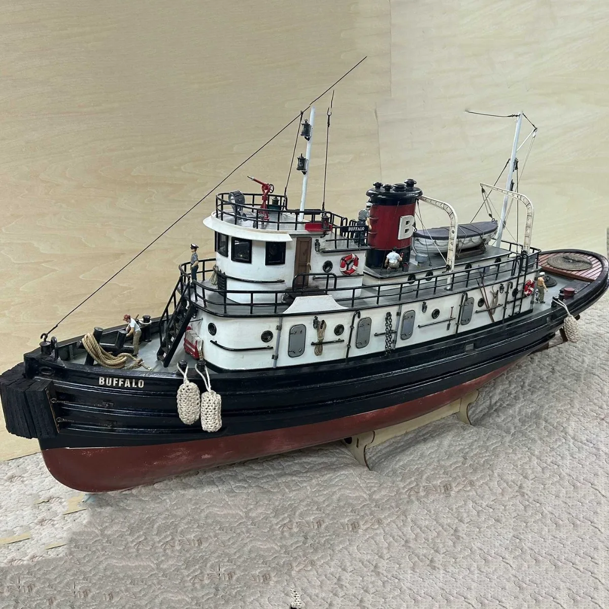 1/31 RC bateau 97cm Simulation HAVOLINE vapeur télécommande remorqueur photopolymérisable impression détails RC bateau Kit jouet adulte