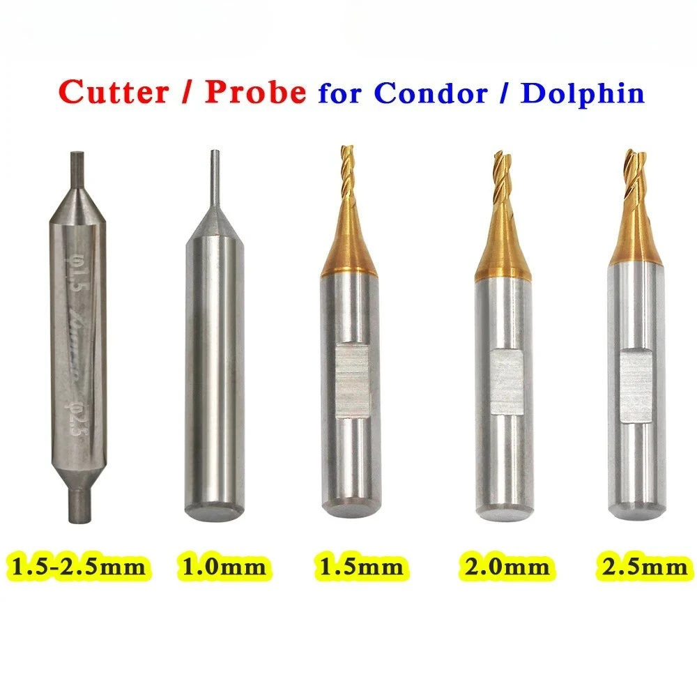1,0 mm 1,5 mm 2,0 mm 2,5 mm Fräser-Sonde für CONDOR XC MINI Plus XC-007 Dolphin XP-005 XP-007 Schlüsselfräsmaschine