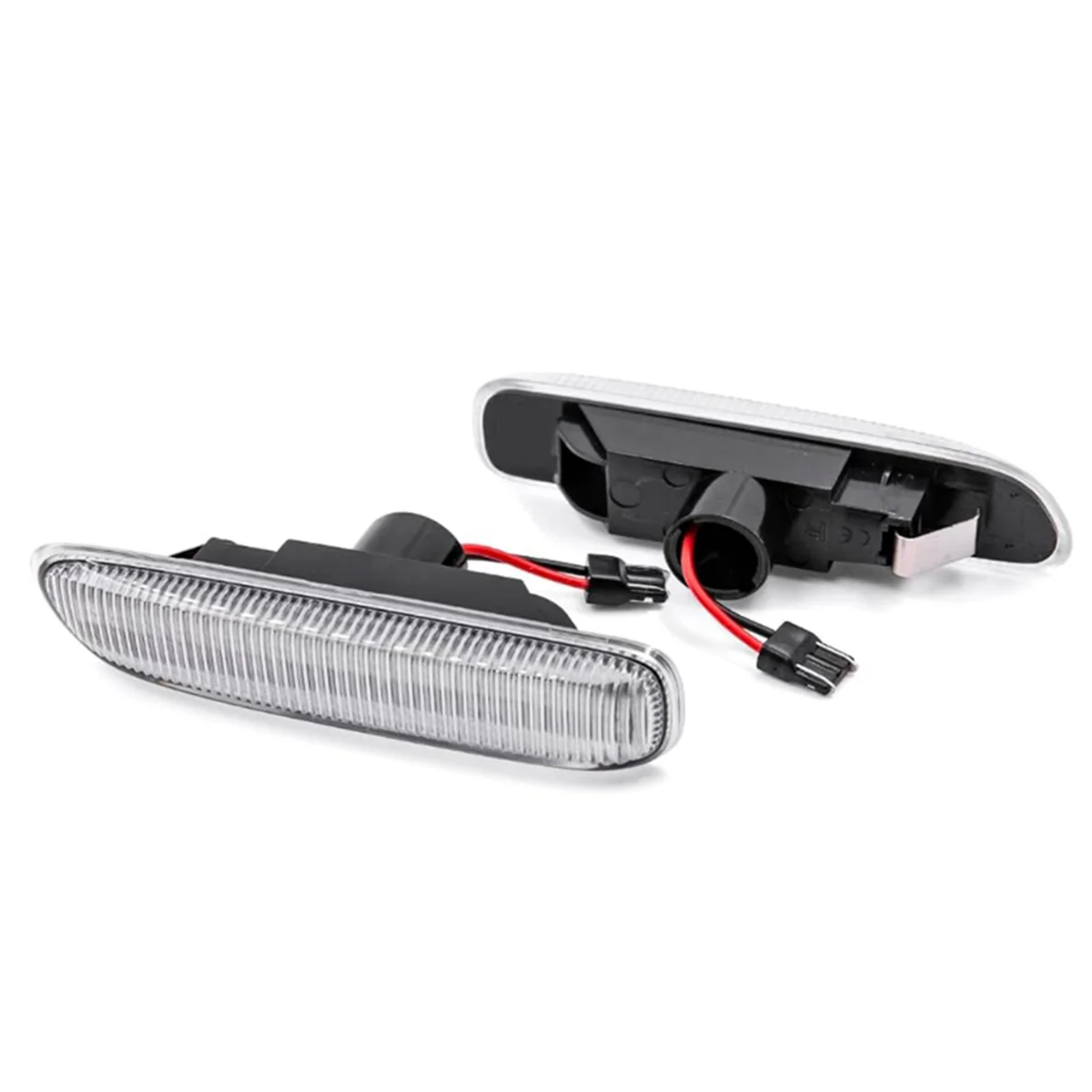 Auto Richtingaanwijzer Led Auto Side Marker Blinker Licht Signaal Lamp Voor Bmw E46 63132228591 63132228592 Transparant, Een