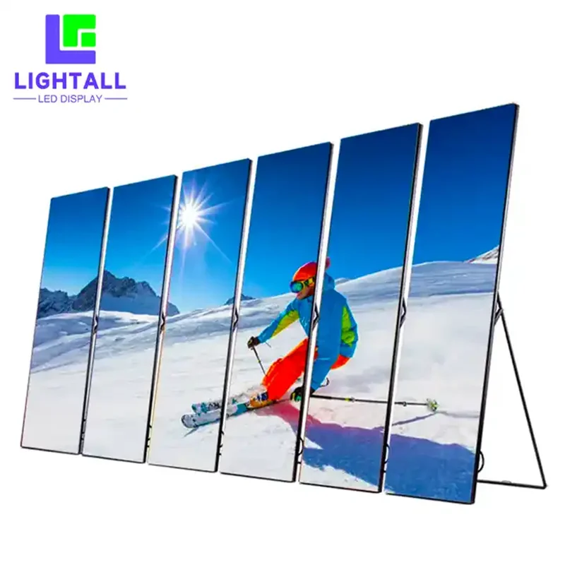 640x1920mm Led Poster Display Screen P1.8 P2 P2.5 Flooring Standing Smart Advertising LED Panel