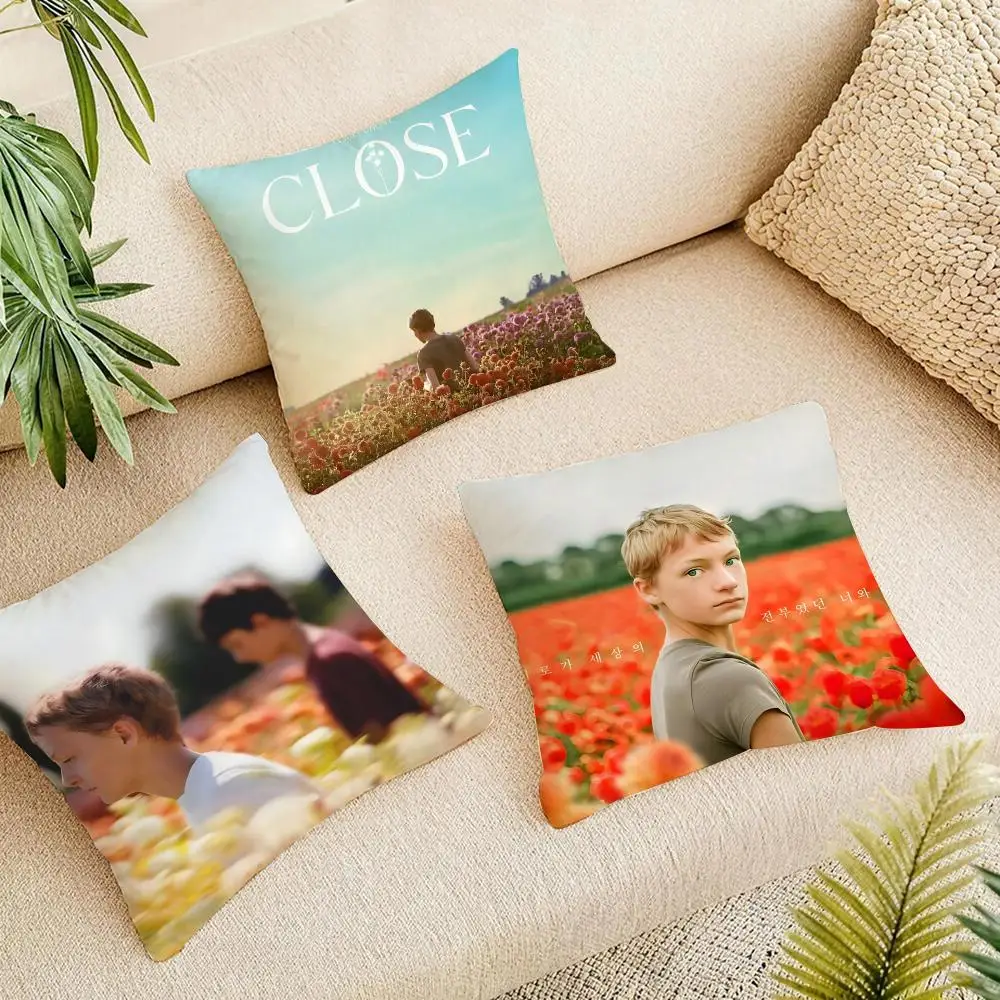 Hot Movie Close Cushion Cover Short Plush Pillowcase, Washable Wrinkle Resistant Cover for Bedroom Gift