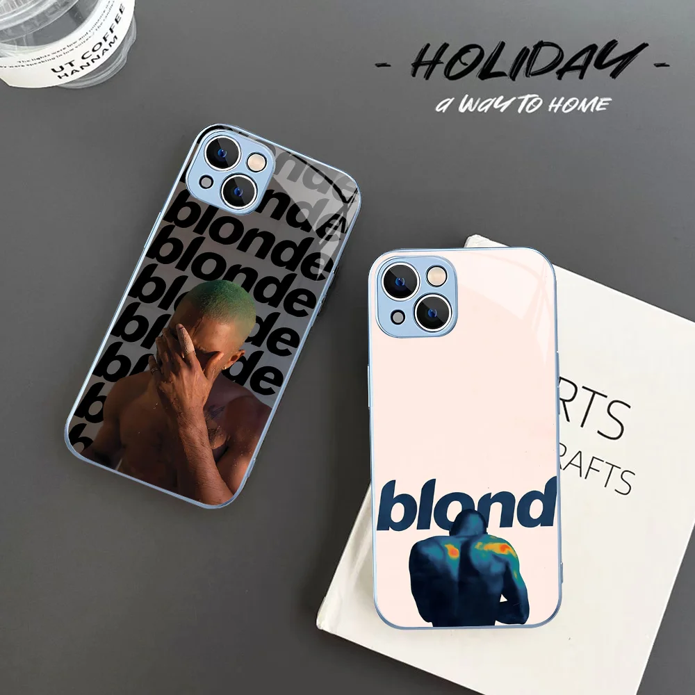 F-Frank B-Blonde O-Oceans Phone Case Tempered Glass For iphone 14 13 12 11 Pro Mini XS MAX 14Plus X XS XR Fundas