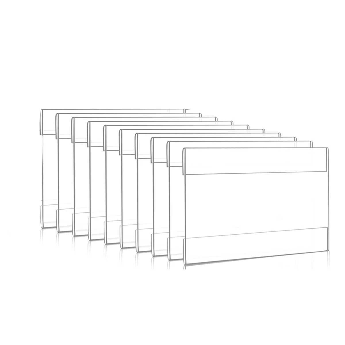 4 X 6 Inch Acrylic Sign Holder Wall Mount,Clear Wall Frame with Double Sided Adhesive Tape for Office, Home 10Pack