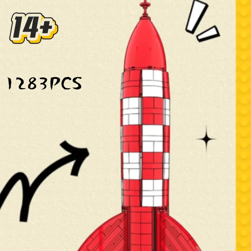 Adventure Moon Rocket Bricks 1283PCS Building Blocks Magical Moment Ideas Toys Fun Space Decorations for Birthday Festival Gifts