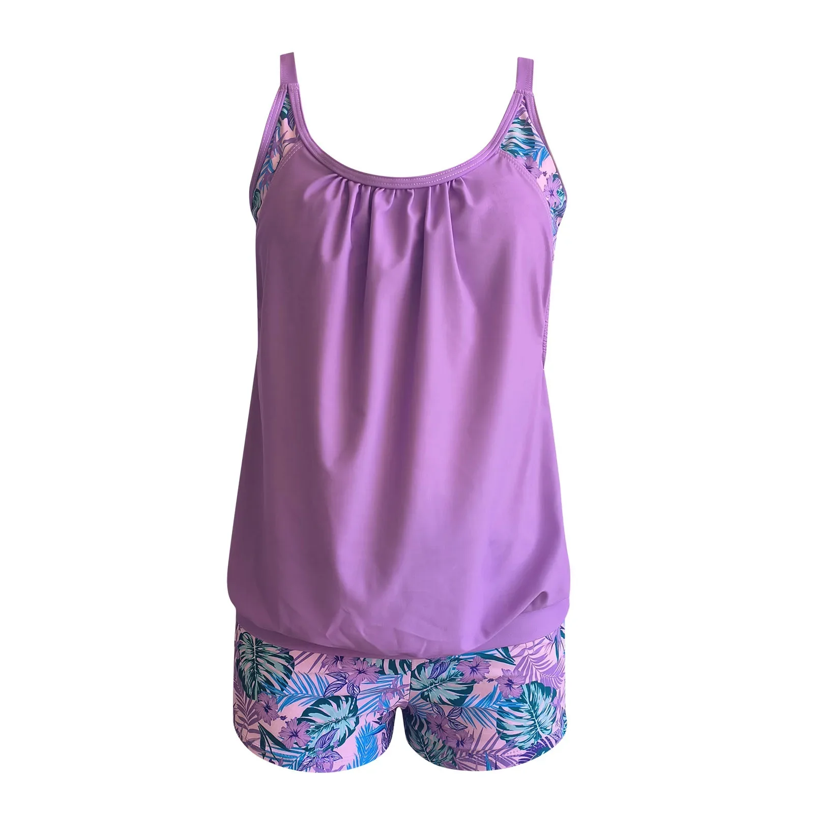 Maillots de bain pour filles Maillots de bain pour femmes Tankini 2 pièces Maillot de bain normal Dos nu 2 pièces Impression réglable Наhelyры бикини