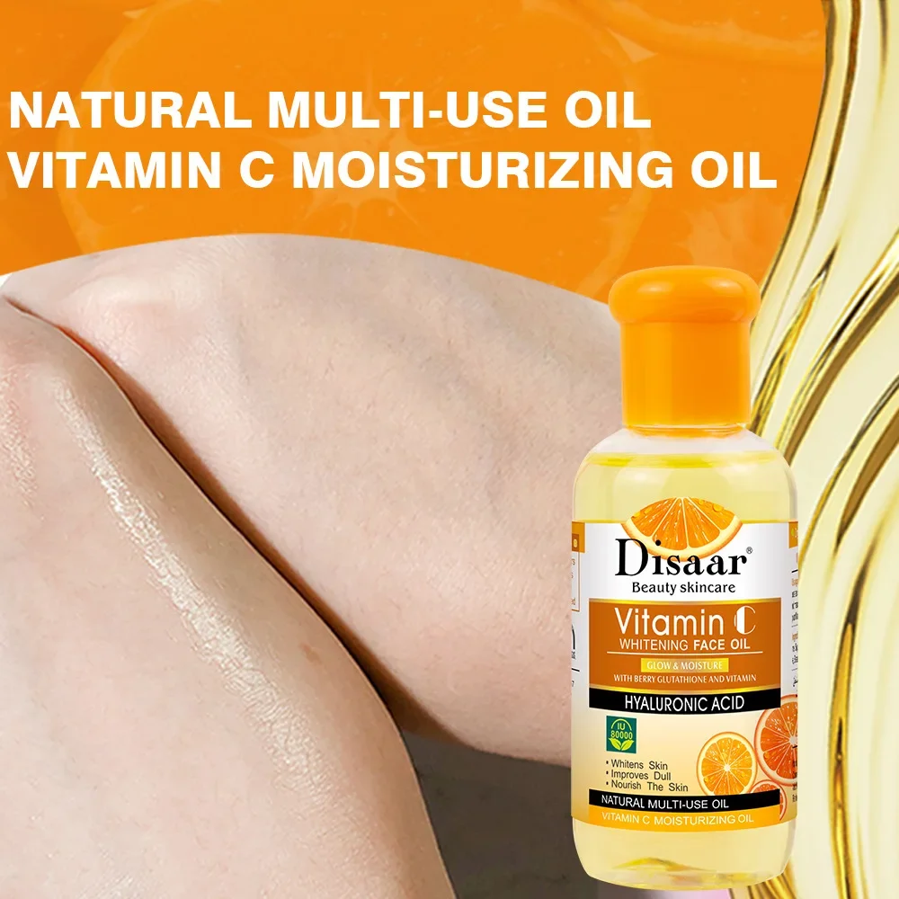 Disaar Vitamin C Face Care Oil Massage Soothing Tighten Moisturize Skin Multi-use Whitens Skin Improve Dull Skincare Oil