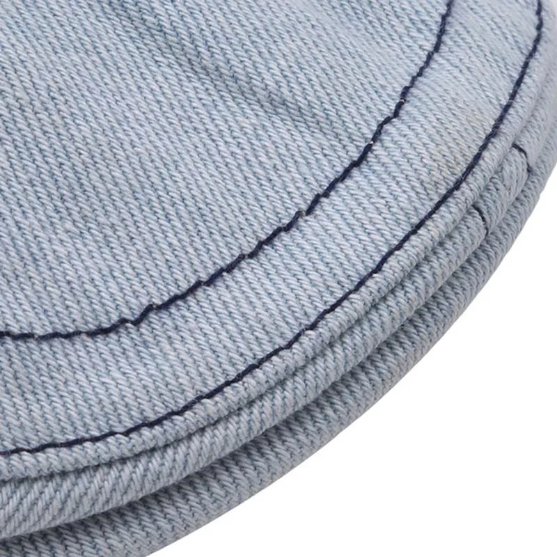 Adjustable Denim Beret Cap for Men Women Casual Unisex Jeans Beret Hat Solid Color  Cap Spring Autumn Hats Men Winter