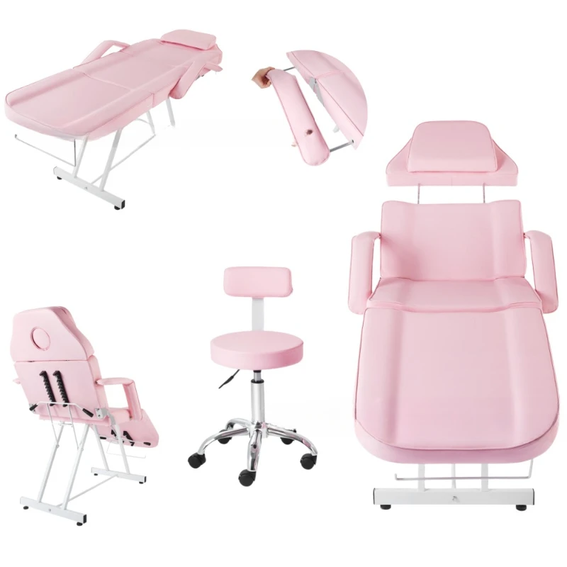 

Portable Massage Table,Massage Bed with Neck Stretcher Adjustable Lash Bed Massage Bed Tattoo Table