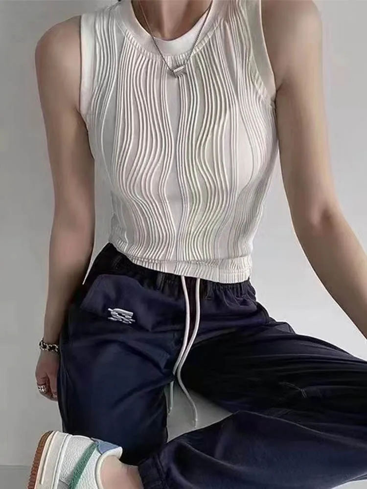 Women's summer new design, slim fit vest, camisole, sleeveless T-shirt