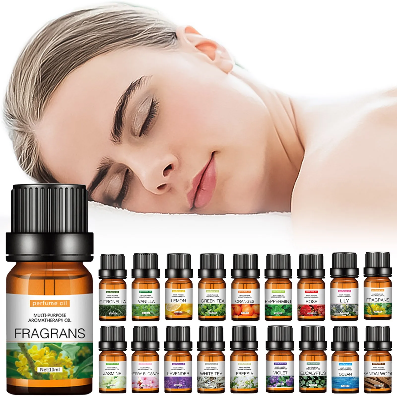 Flower Fruit Essential Oil Water-soluble Relieve Stress For humidifier aroma diffuser Fragrance Lamp Air Freshening Aromatherapy image 4