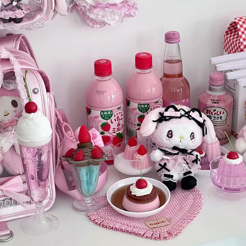 Adornos de té estilo Showa púrpura, flor de cerezo antigua, llavero de gelatina de Soda, pegamento, producto terminado, accesorios de fotografía 2D, Eat Valley