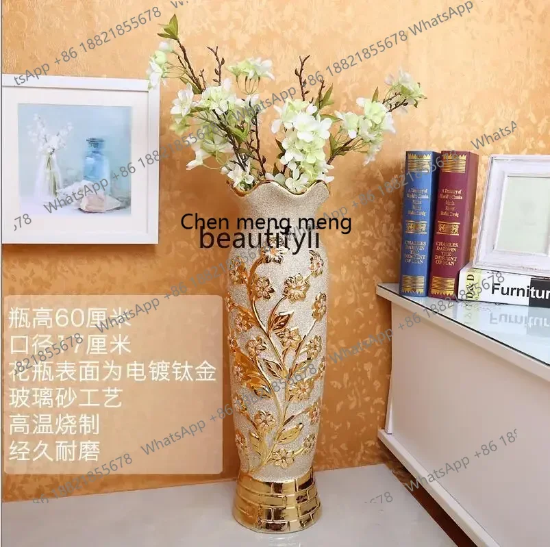 ss cn8350 ss 8350 European Vase Ornaments Large Living Room Hallway Floor Flower Arrangement Creative Individual Porcelain Porce