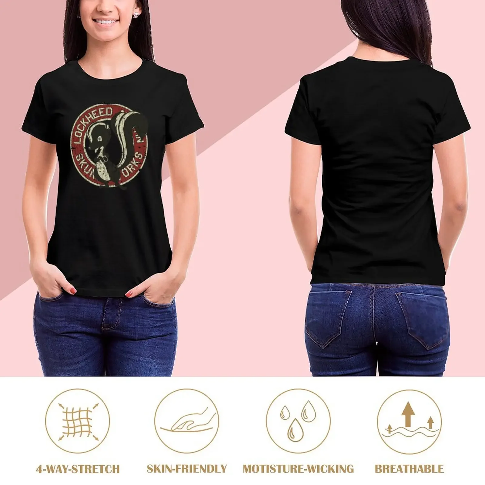 Skunk Works ADP 1943 T-Shirt plus sizes animal print animal print shirt for girls plus size t shirts for Women loose fit