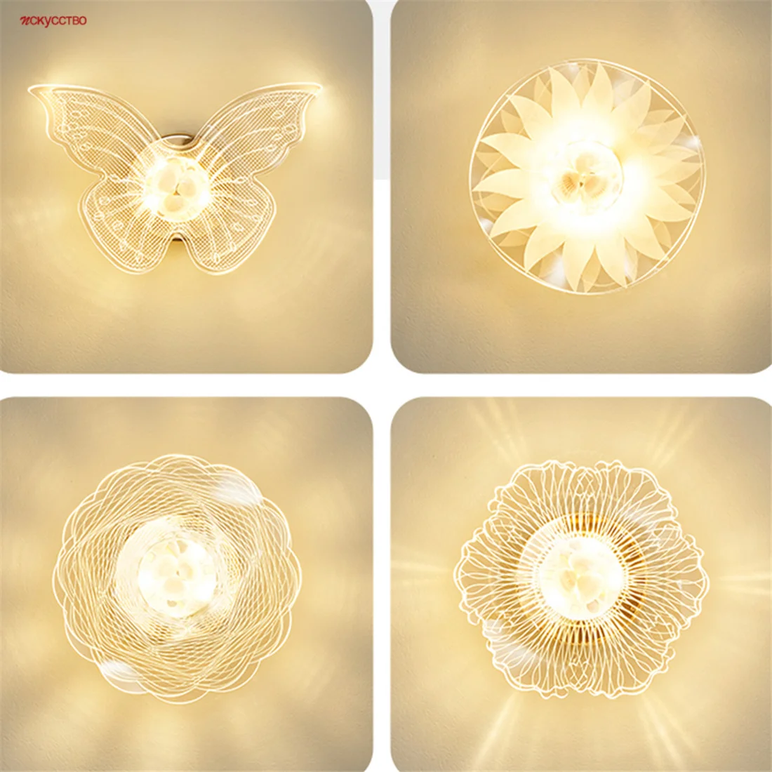 

Nordic Acrylic Butterfly Flower Round Ins светодиодный настенный светильник, модное украшение для спальни и девушек, дети, кабинет, гостиная, ночник