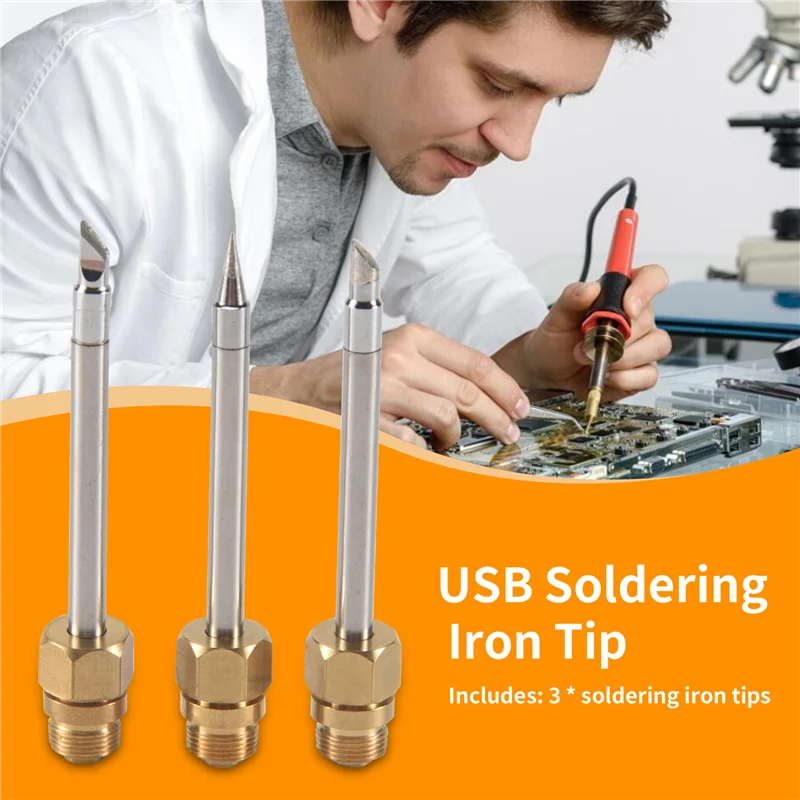 

PZHI-510 Interface Soldering Iron Tip USB Soldering Iron Tip 5V Battery Soldering Iron Tip Soldering Rework Accessories