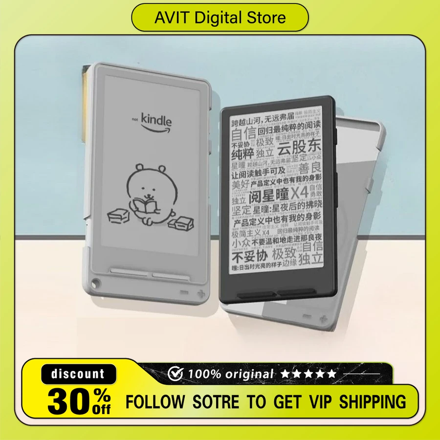 

For XTEINK X4 E-Ink Reader Full Coverage Protective Case Slim Lightweight Matte Cover Light Gray Shockproof Anti-Scratch Shell
