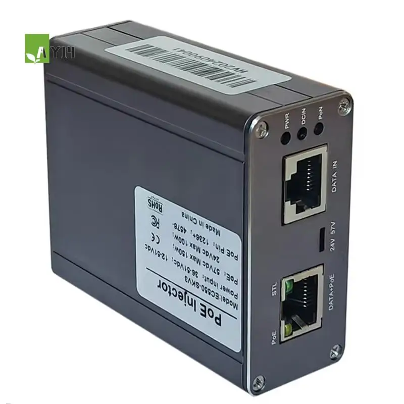 

AY14 -New POE Injector/Power Supply For Starlink Wide Voltage 150W Booster Industrial RJ45 Adapter