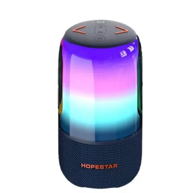 Alto-falante sem fio bluetooth pulso led flash luz ipx6 à prova dwaterproof água áudio festa ao ar livre soundbox 360 estéreo surround hopestar SC-03