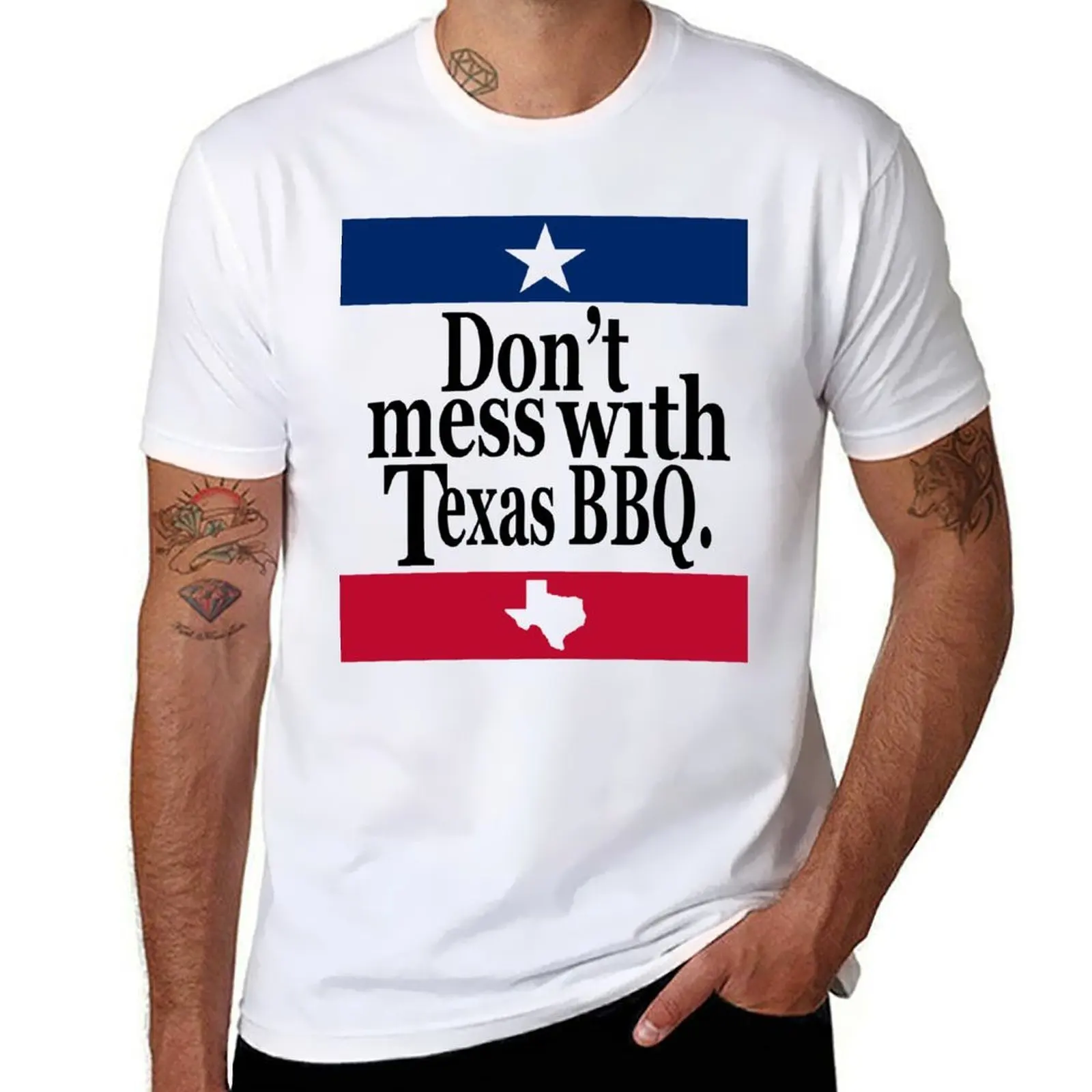 

Don't Mess With Texas BBQ Tshirt T-Shirt funny t shirts dark humor t shirt man cotton T-Shirt