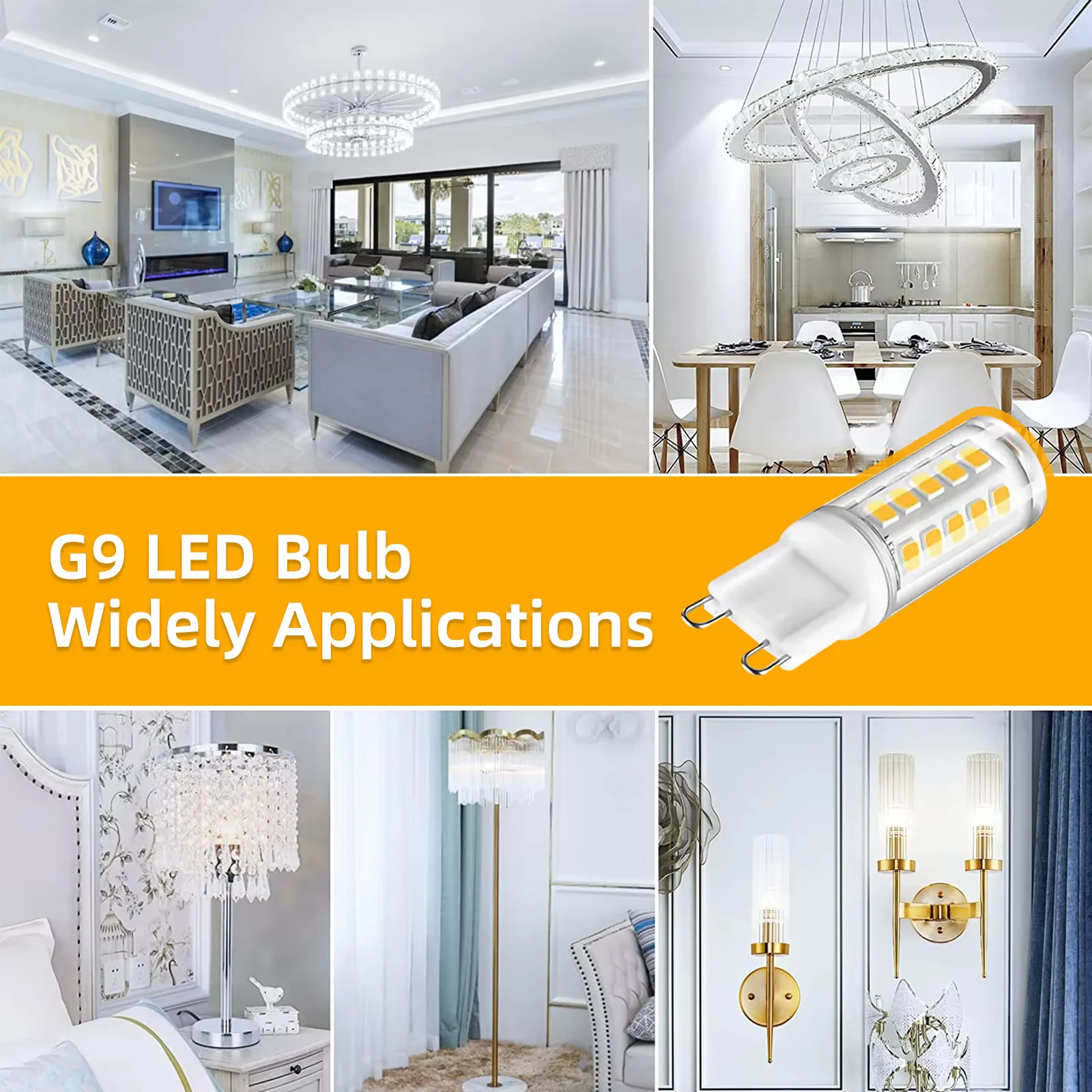 1-10Pcs 5W G9 LED Light Bulbs Dimmable G9 Base Bulbs For Chandeliers Replace 50W Halogen Lamp AC 220V No-Flicker Home Lighting